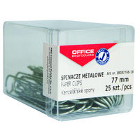 Spinacze metalowe 77mm Office Products a`25